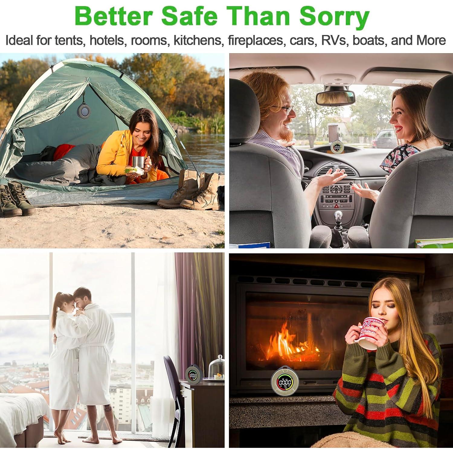 Detector de Monóxido de Carbono Pildegro PTH-100 3-en-1 Gris