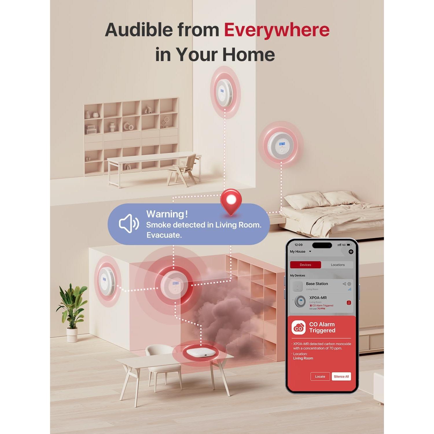 Detector de Humo y Monóxido X-Sense XP0A-MR31 3 Unidades