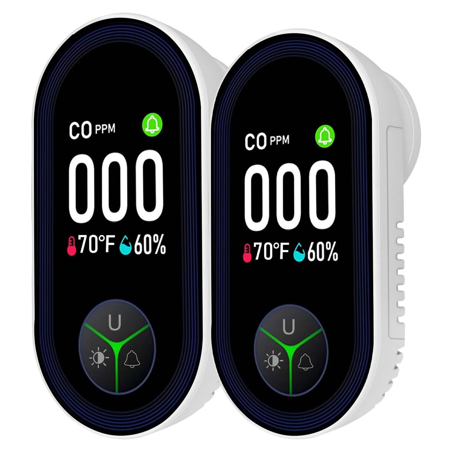 Detector de Monóxido de Carbono Enchufable LSENLTY 2 en 1