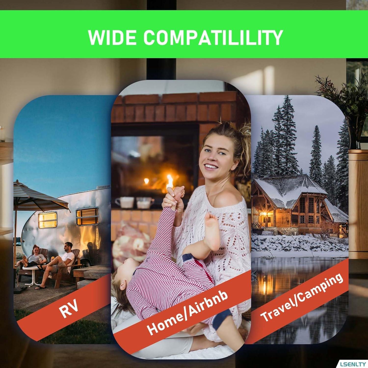 Detector de Monóxido de Carbono Enchufable LSENLTY 2 en 1