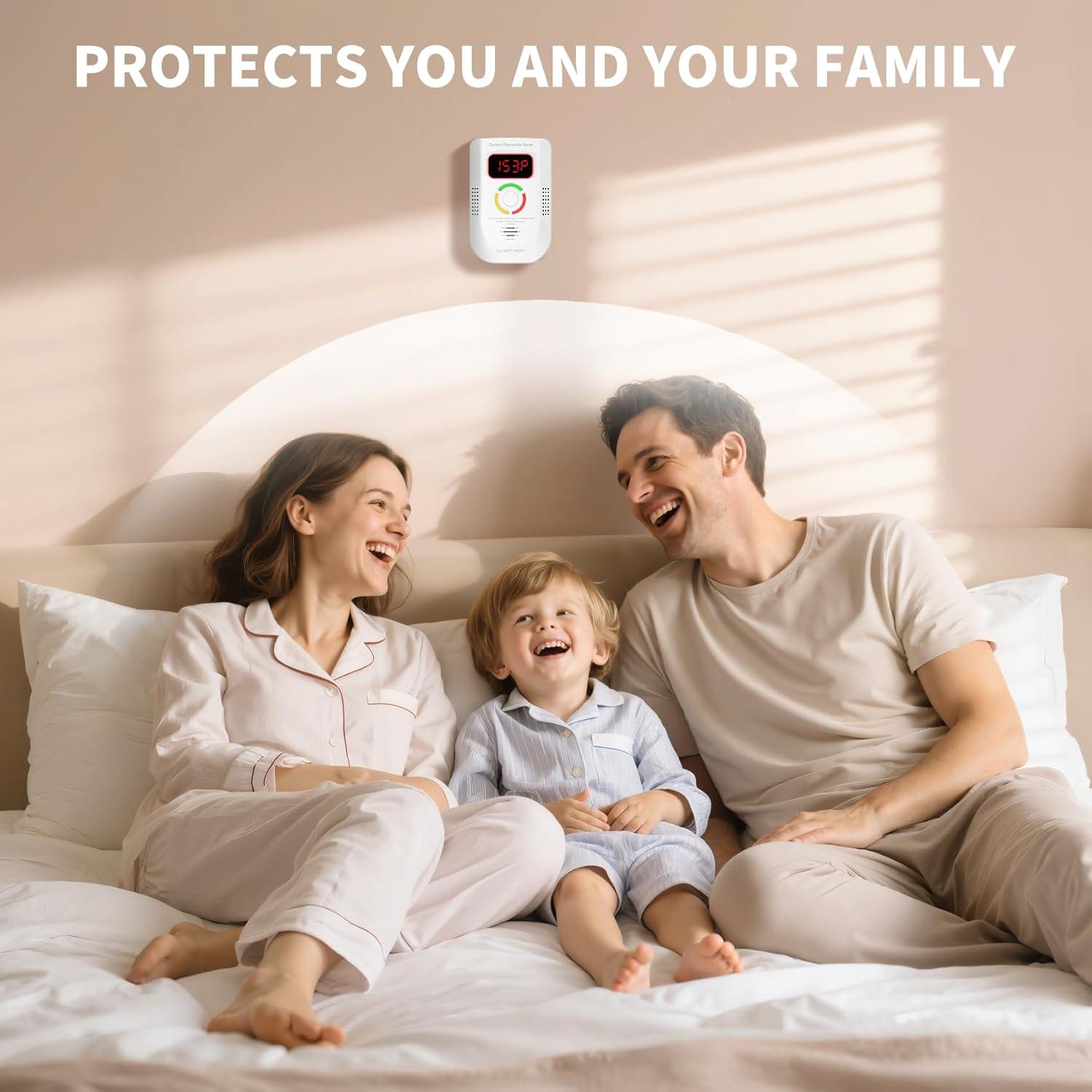 Paquete de 3 Detectores de Monóxido de Carbono Deller