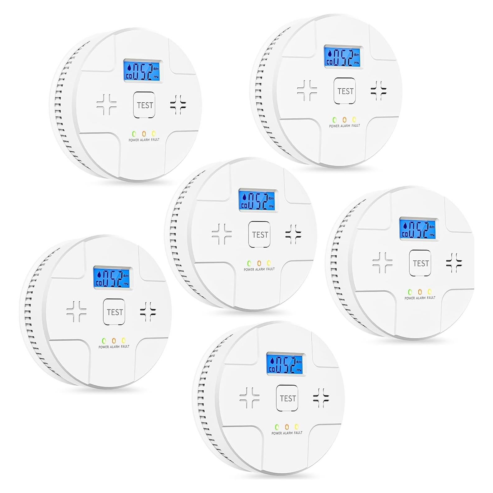 Detector de Humo y Monóxido de Carbono ARIKON 6 Paquetes