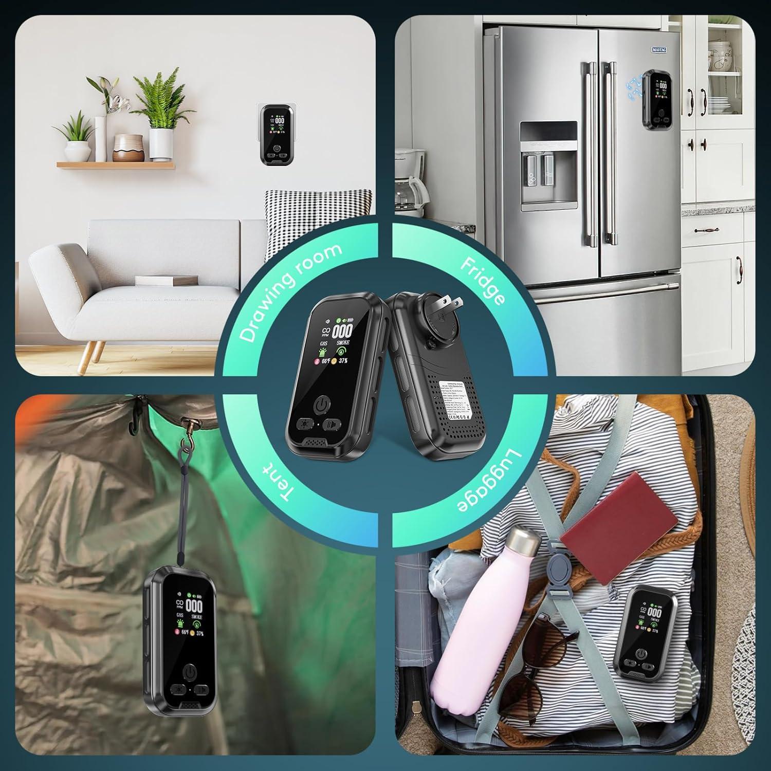 Detector de Monóxido de Carbono 5 en 1 FANSTLOYI HD11