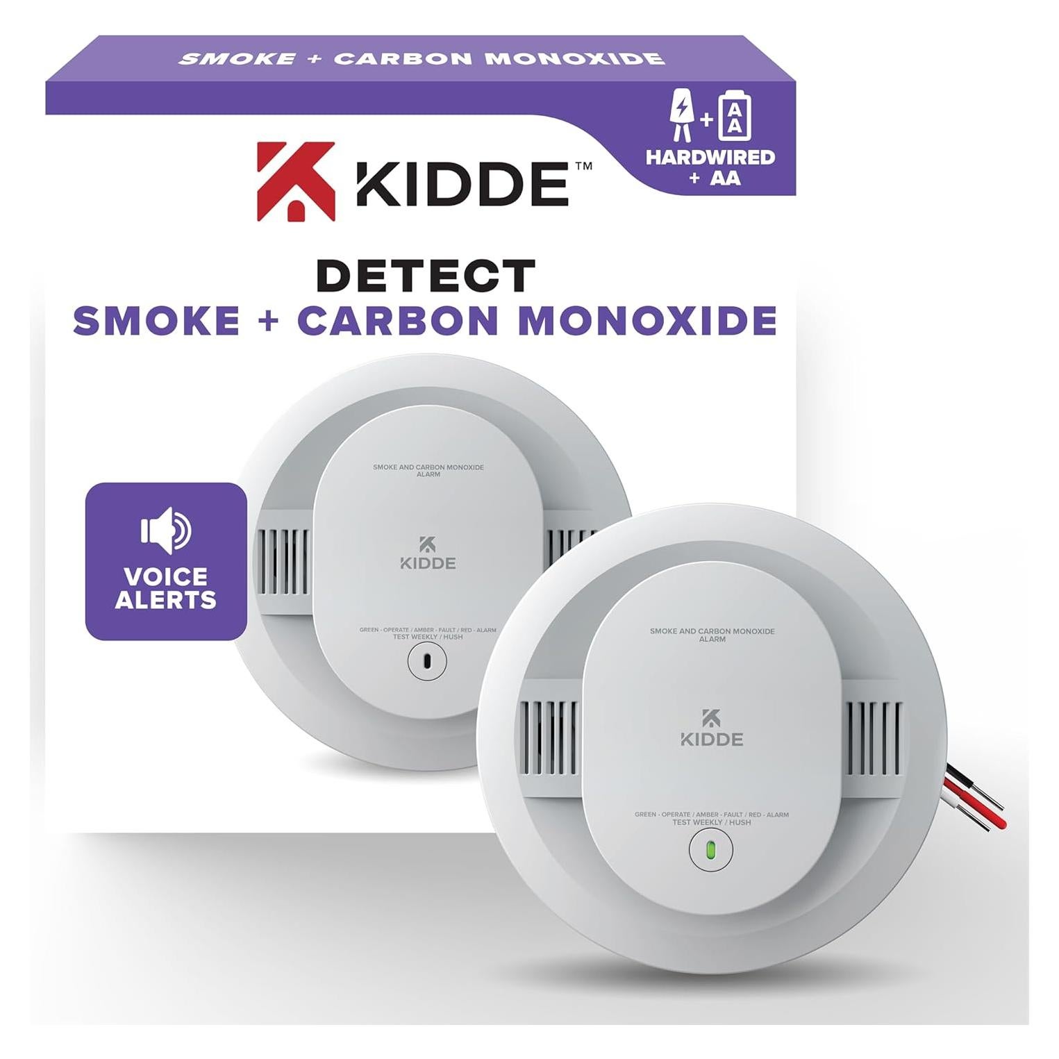 Detector de Humo y Monóxido Kidde 30CUAR-V con Cable y Batería