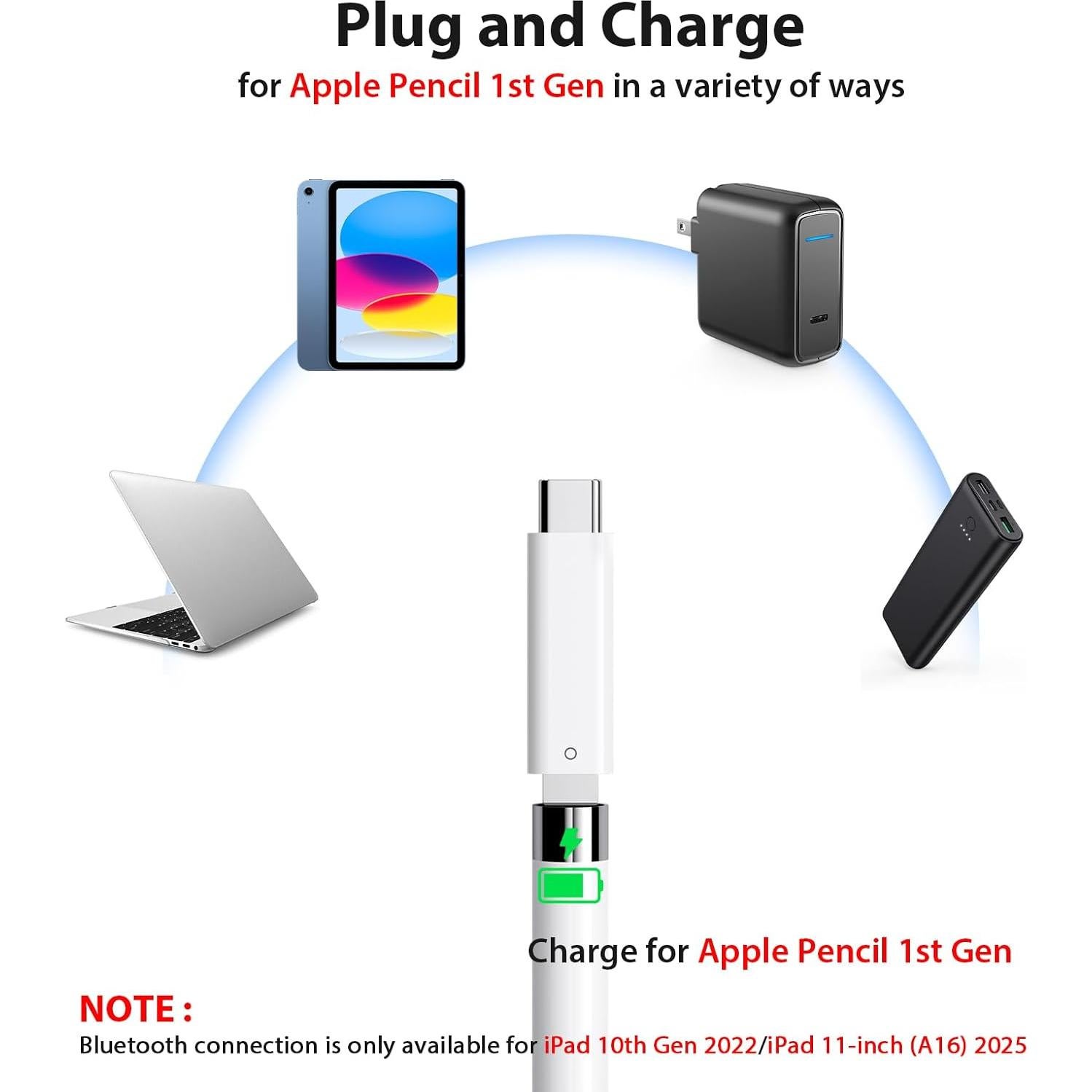 Adaptador USB-C a Lightning ASKUBSKU para Apple Pencil 1ra Gen