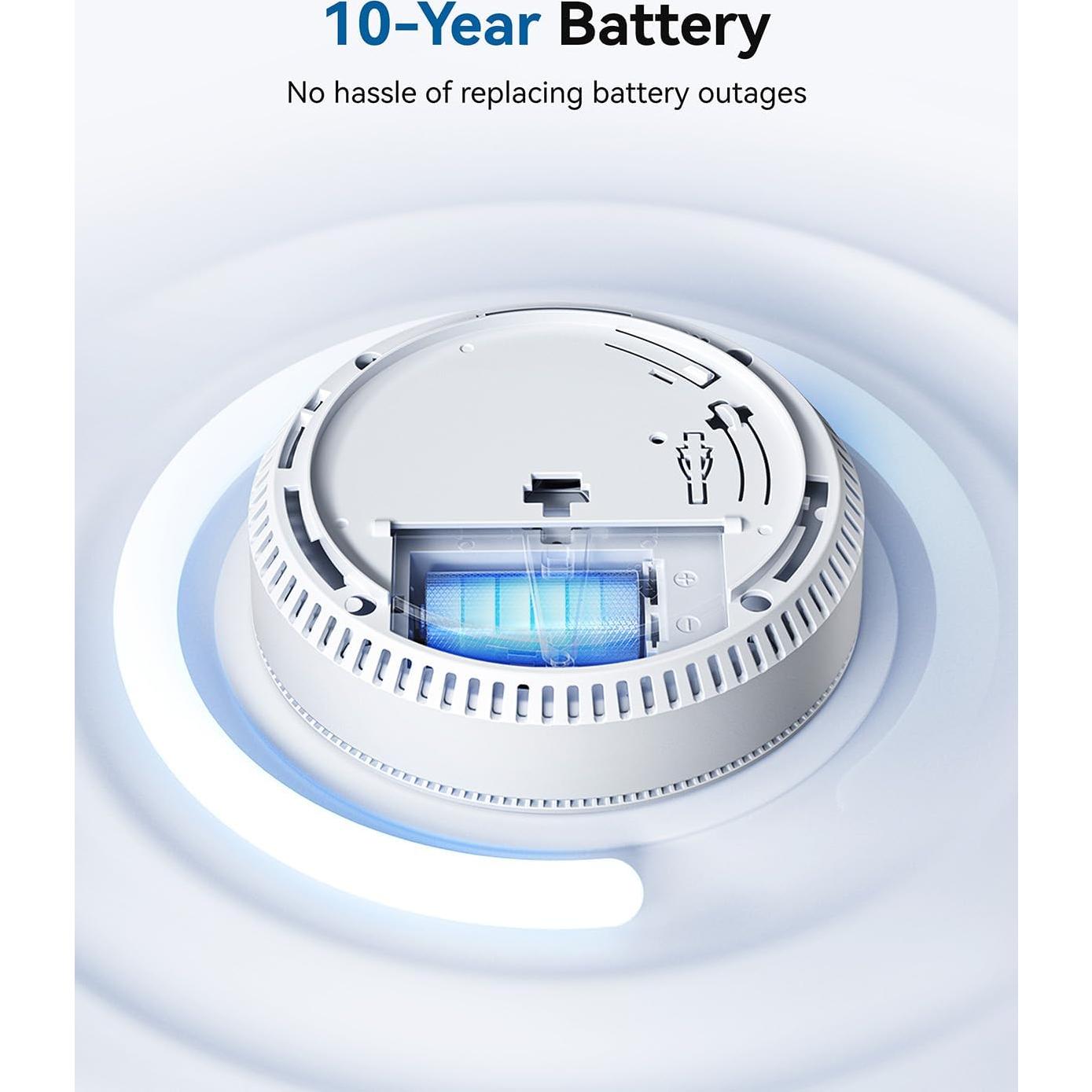 Detector de Humo y Monóxido SITERWELL 10 Años Batería - Paquete de 3
