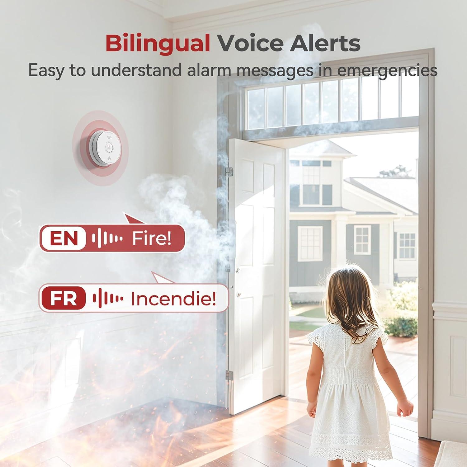 Detector de Humo y Monóxido Siterlink 4 Unidades Interconectado