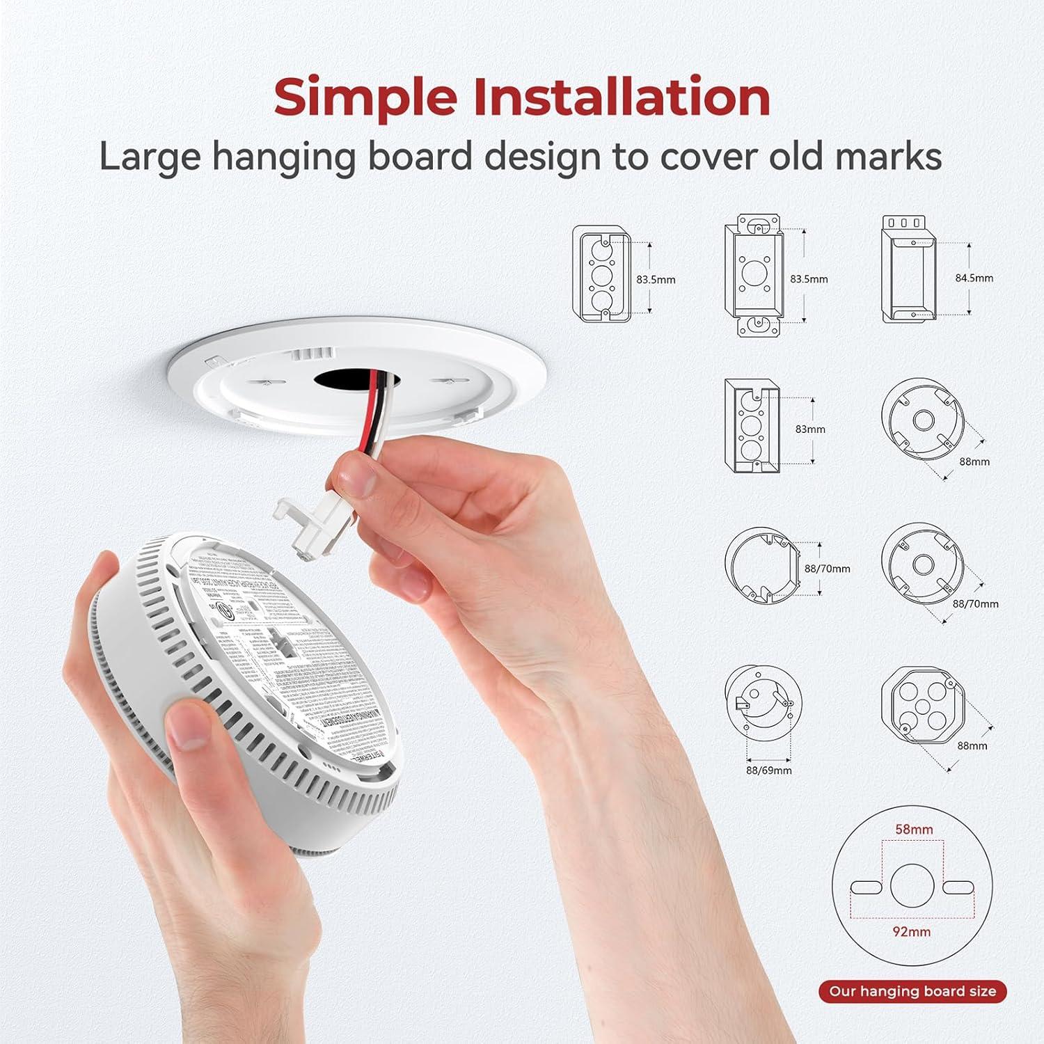 Detector de Humo y Monóxido Siterlink 4 Unidades Interconectado
