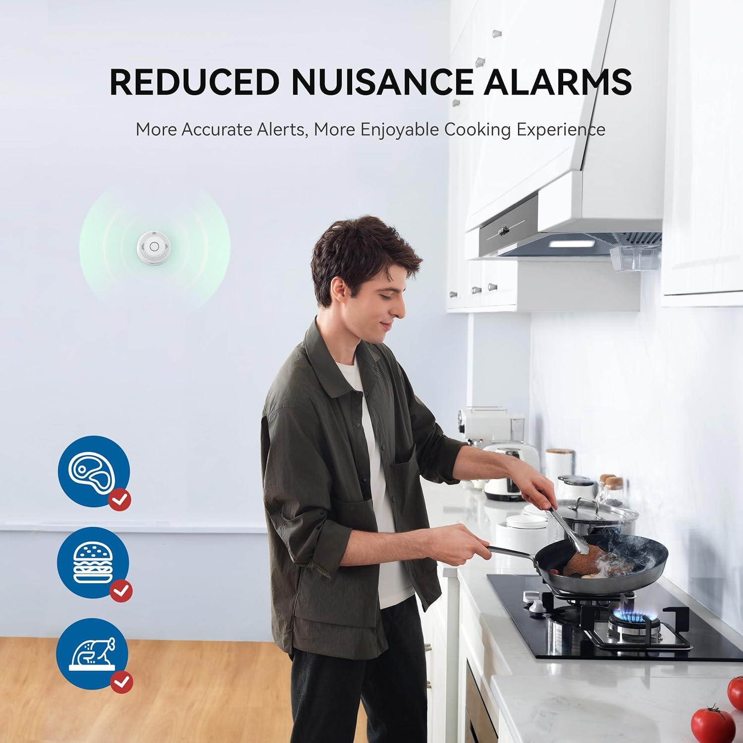 Detector de Humo y Monóxido SITERWELL 10 Años Paquete de 4