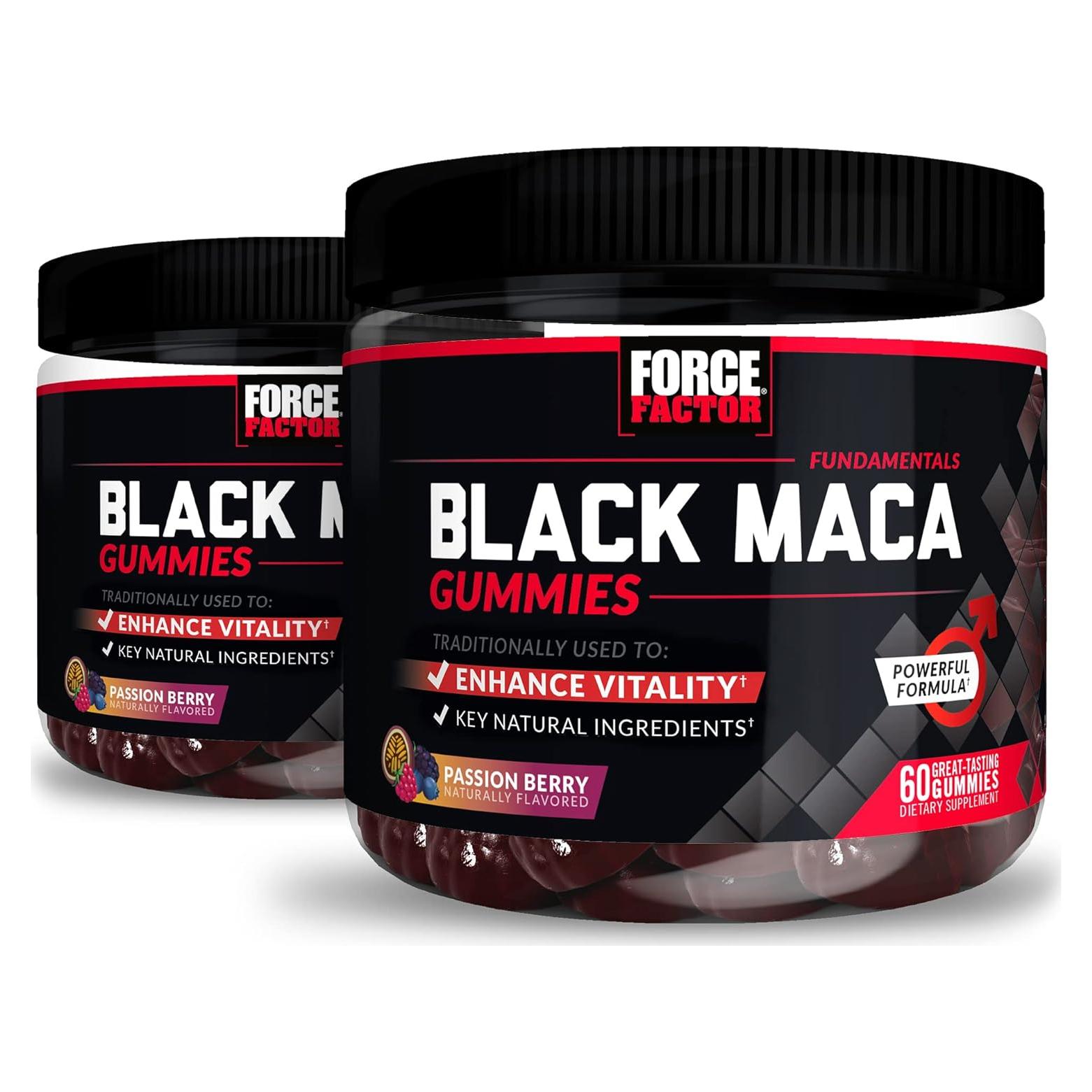 Gomitas de Maca Negra Force Factor 120 unidades - Vitalidad Masculina