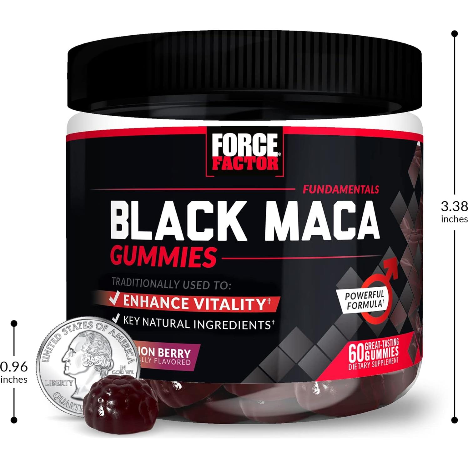 Gomitas de Maca Negra Force Factor 120 unidades - Vitalidad Masculina