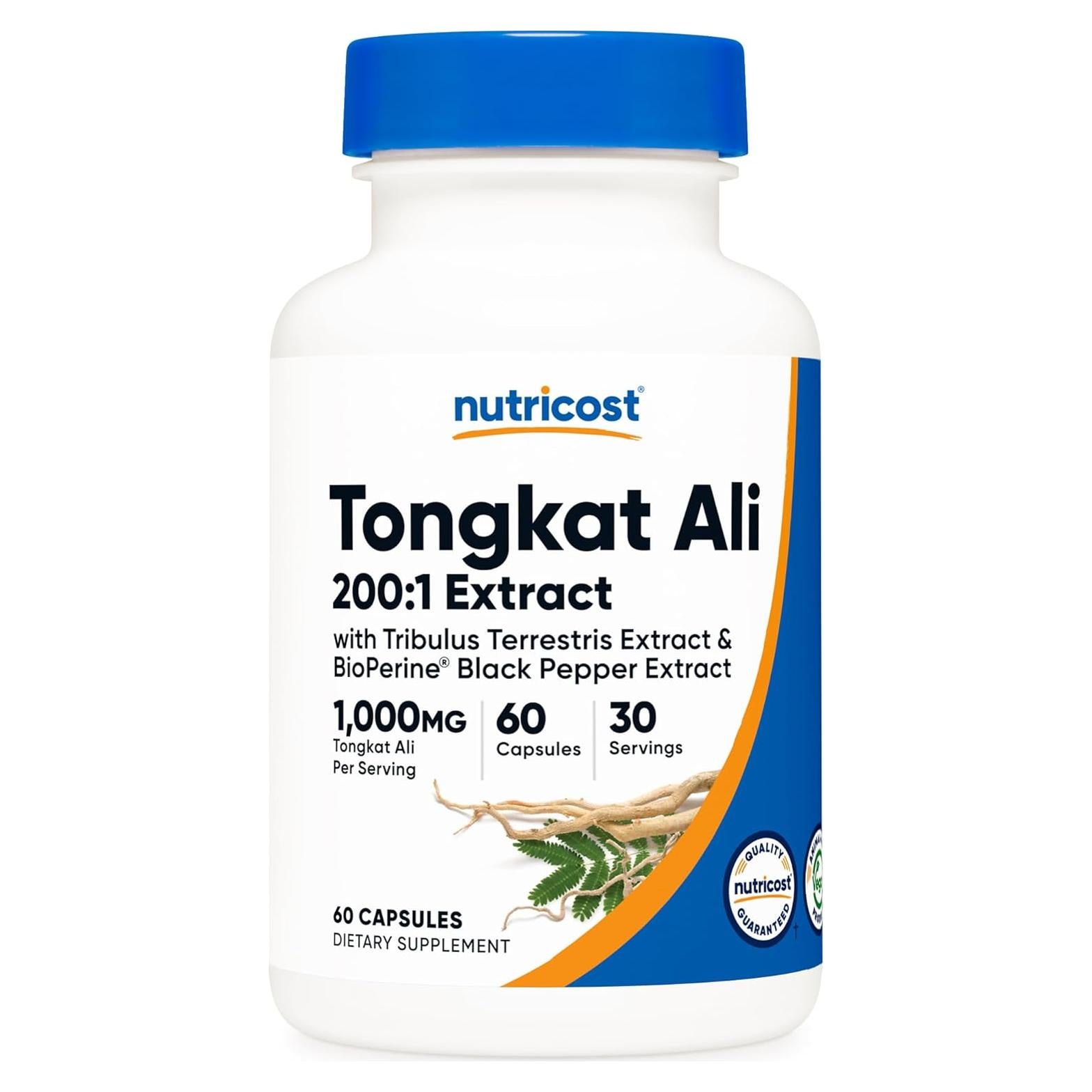 Nutricost Tongkat Ali 1000mg 60 Cápsulas Vegetarianas