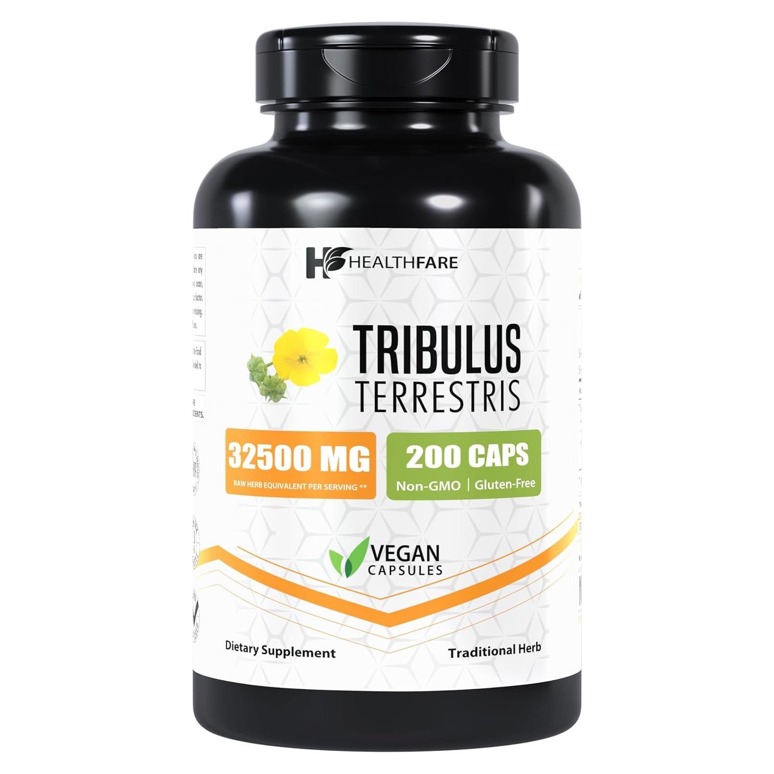 Extracto de Tribulus Terrestris 32,5g | 200 Cápsulas Veganas | HealthFare