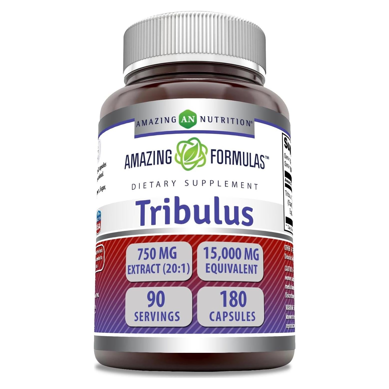 Suplemento Tribulus 750 Mg Nutrición Asombrosa 180 Cápsulas