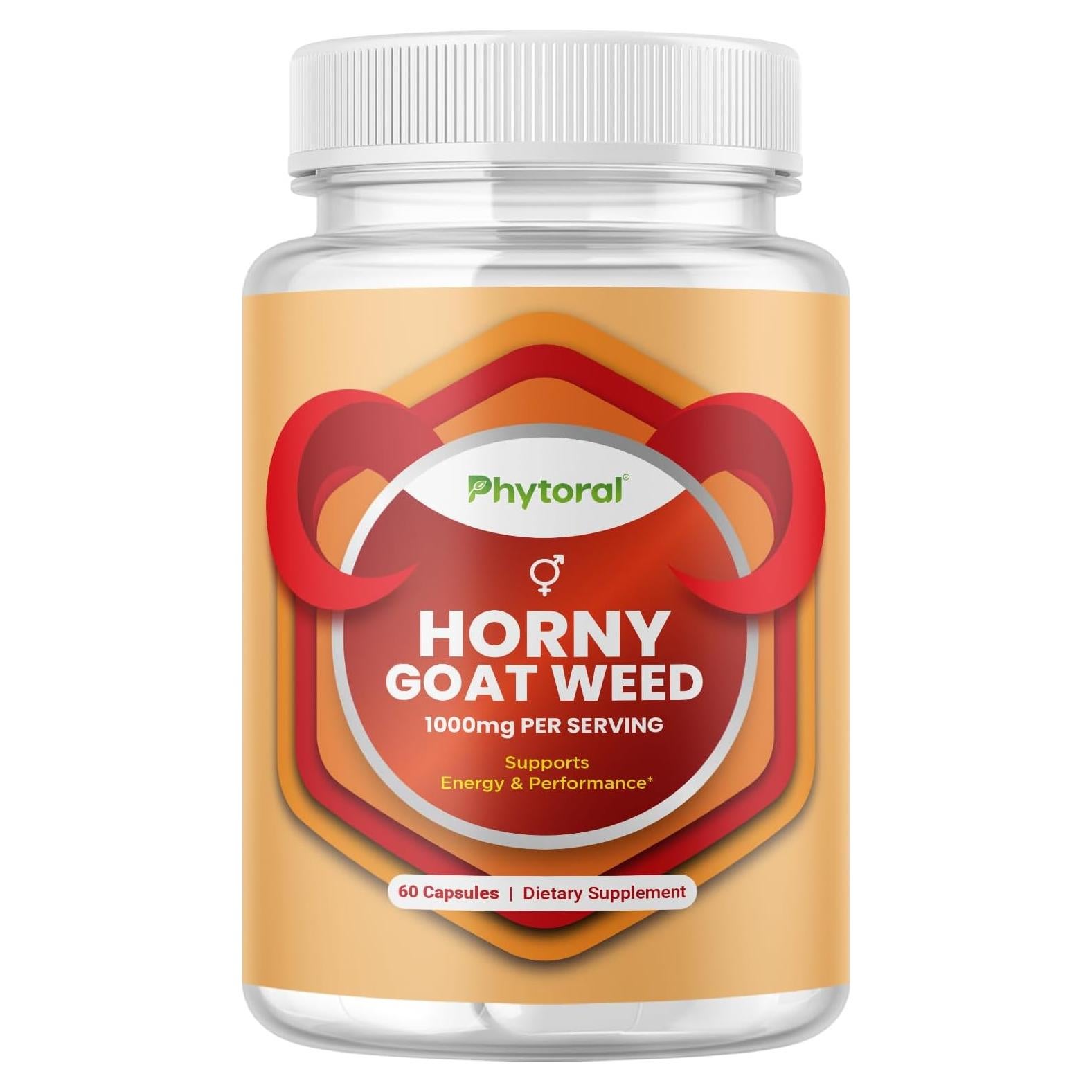 Extracto de Hierba de Cabra Horny Phytoral 60 Cápsulas - Energía y Resistencia