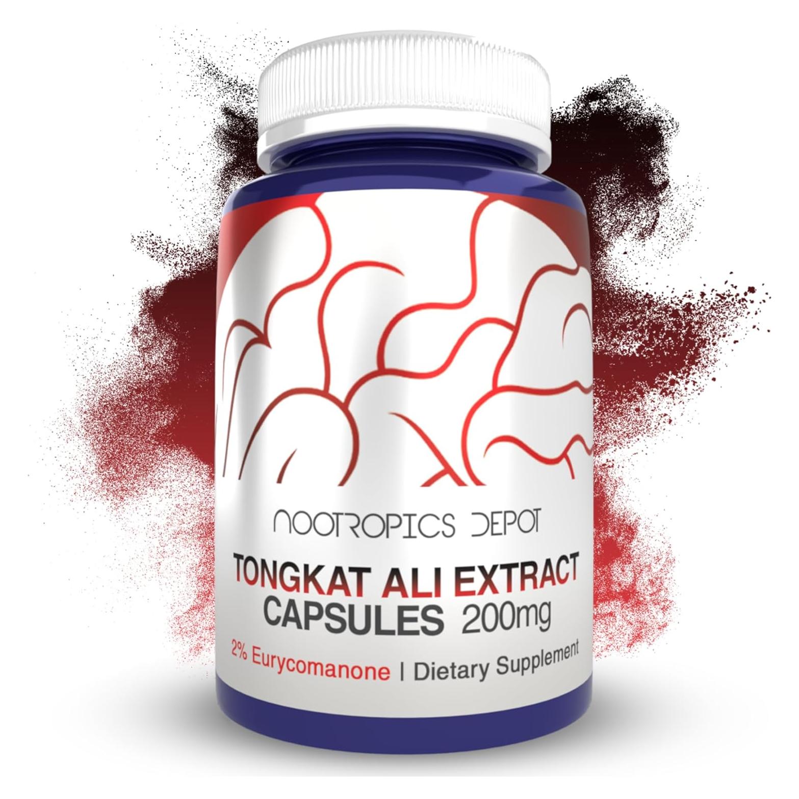 Cápsulas de Tongkat Ali Nootropics Depot 200mg 60 Unidades