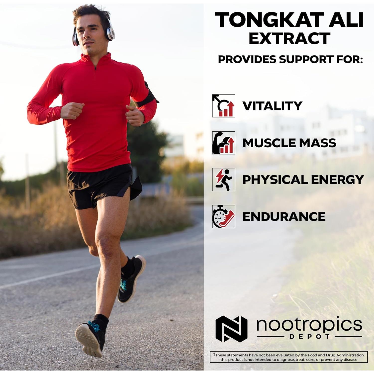 Cápsulas de Tongkat Ali Nootropics Depot 100mg 60 Unidades
