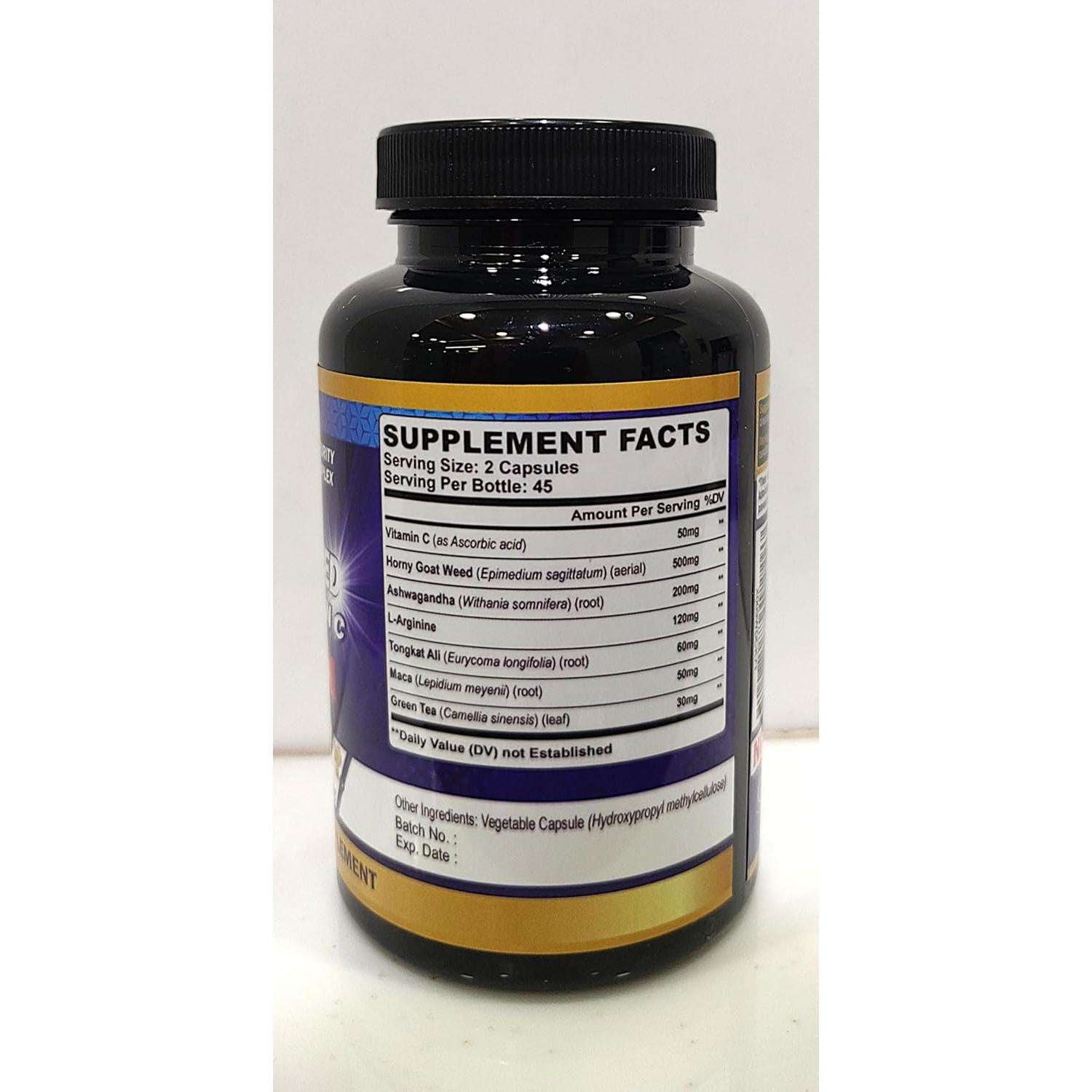 Suplemento Orgánico Cadane Horny Goat Weed 90 Cápsulas 7en1