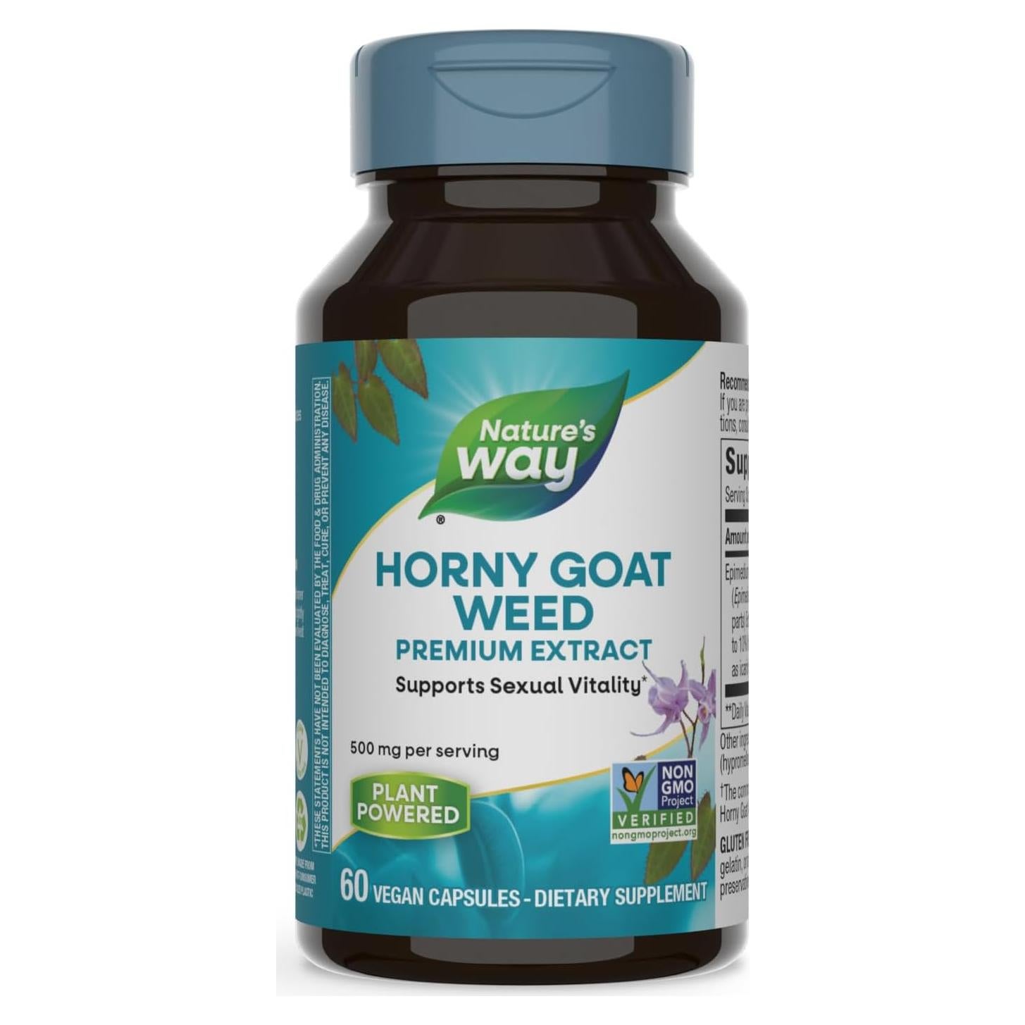Extracto de Epimedium Nature's Way 500 mg 60 Cápsulas Veganas