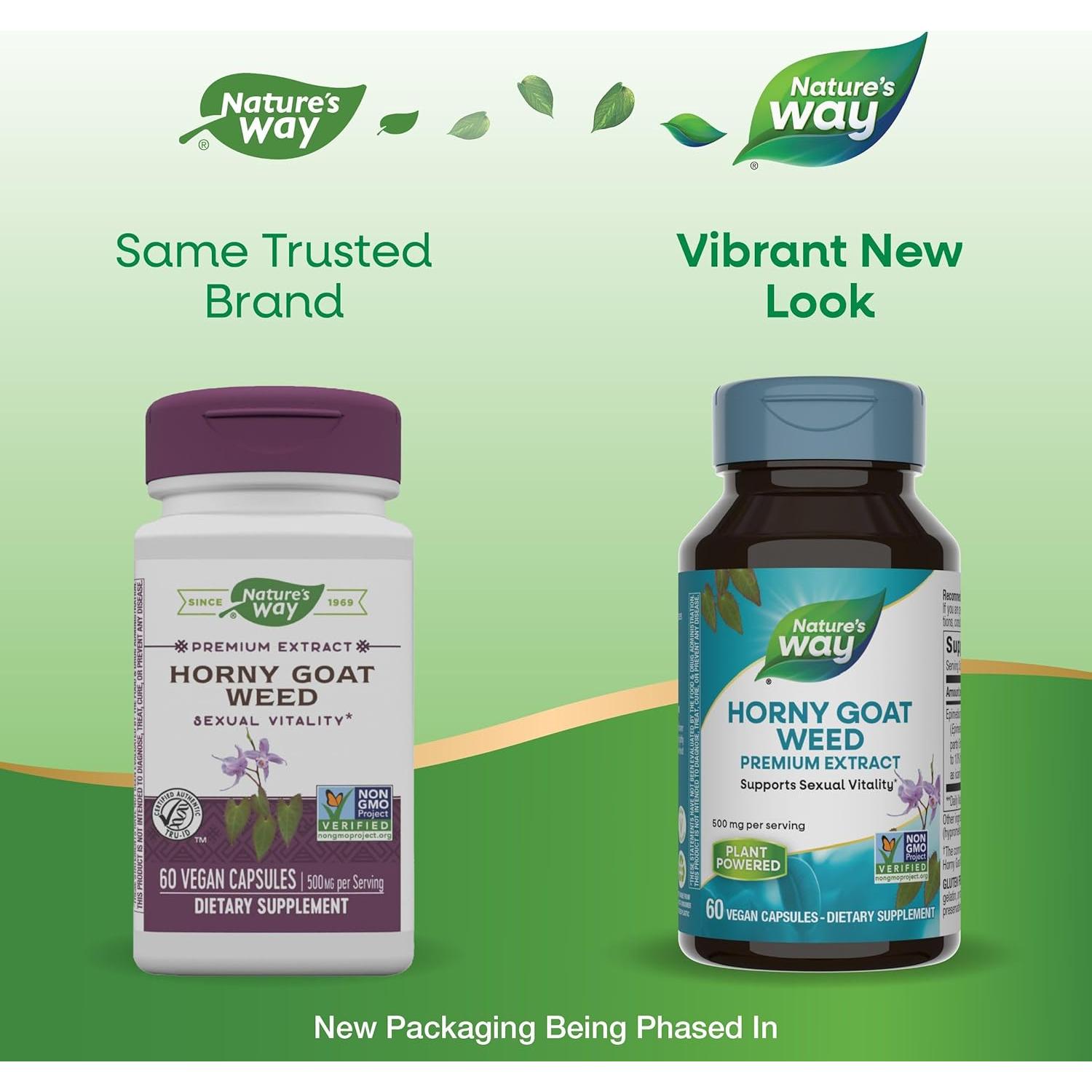 Extracto de Epimedium Nature's Way 500 mg 60 Cápsulas Veganas