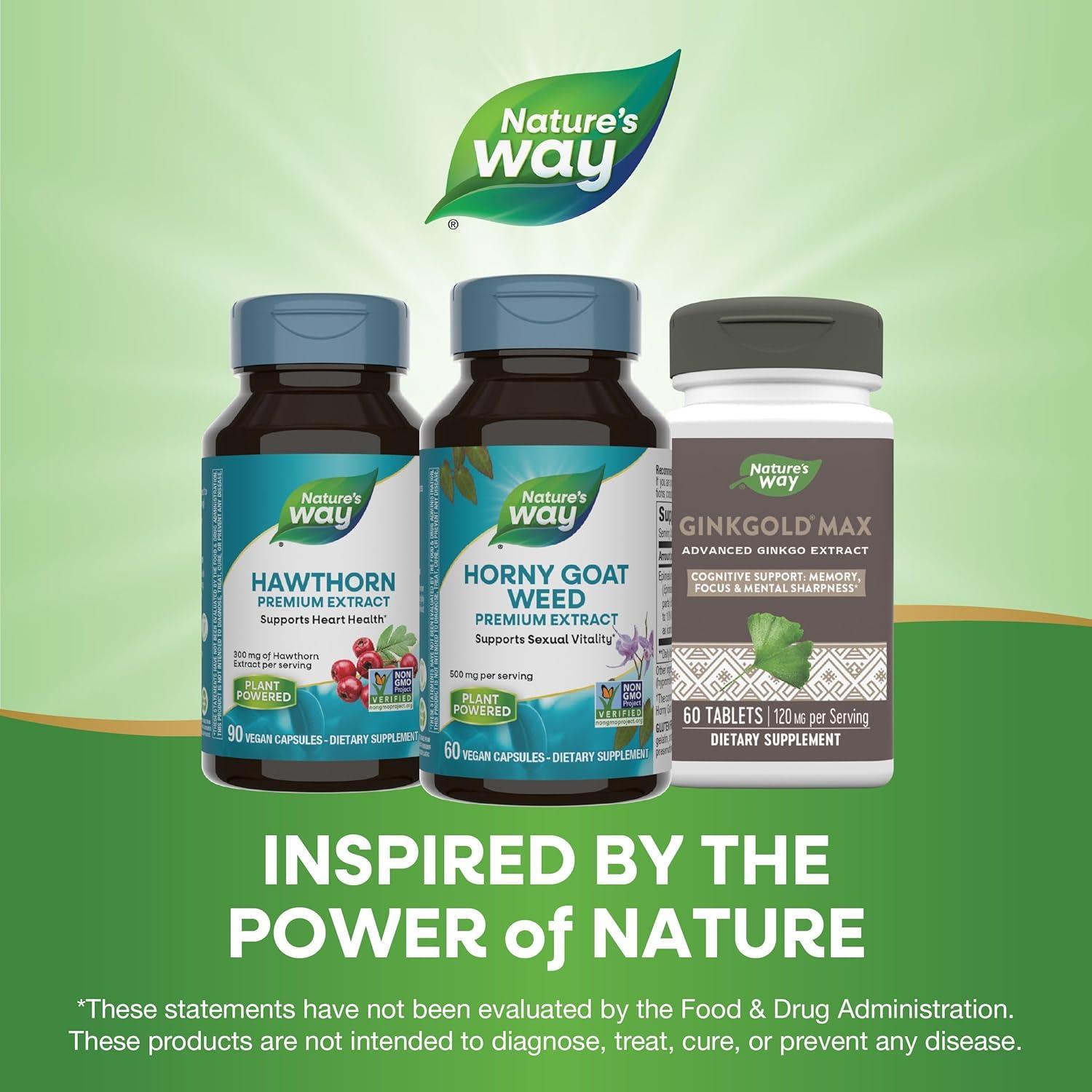 Extracto de Epimedium Nature's Way 500 mg 60 Cápsulas Veganas