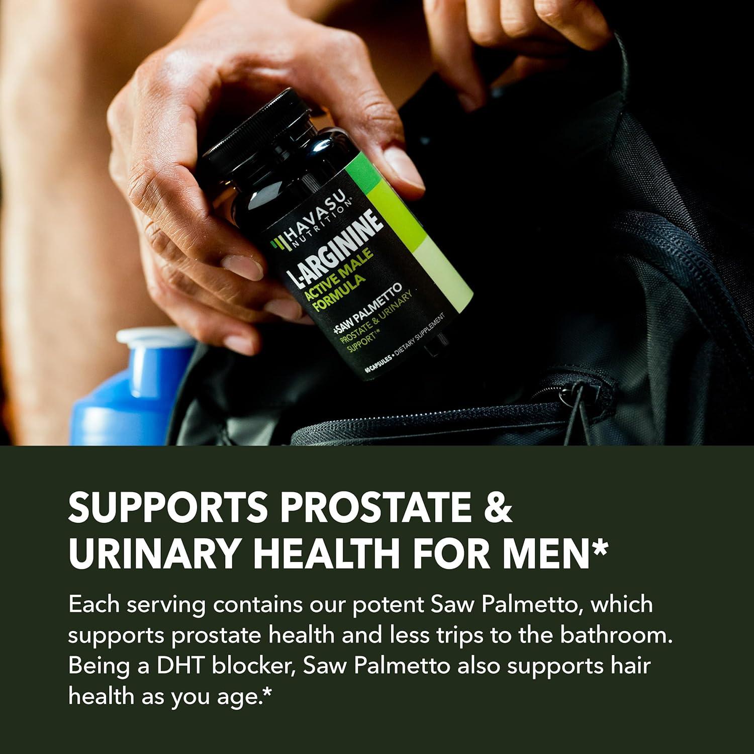 L-Arginina 500mg + Palma Enana 500mg - Suplemento Vegano 60 Cápsulas