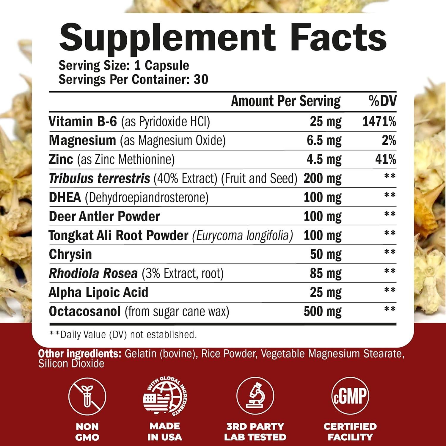 Suplemento de Testosterona Vimerson Health 30 Cápsulas