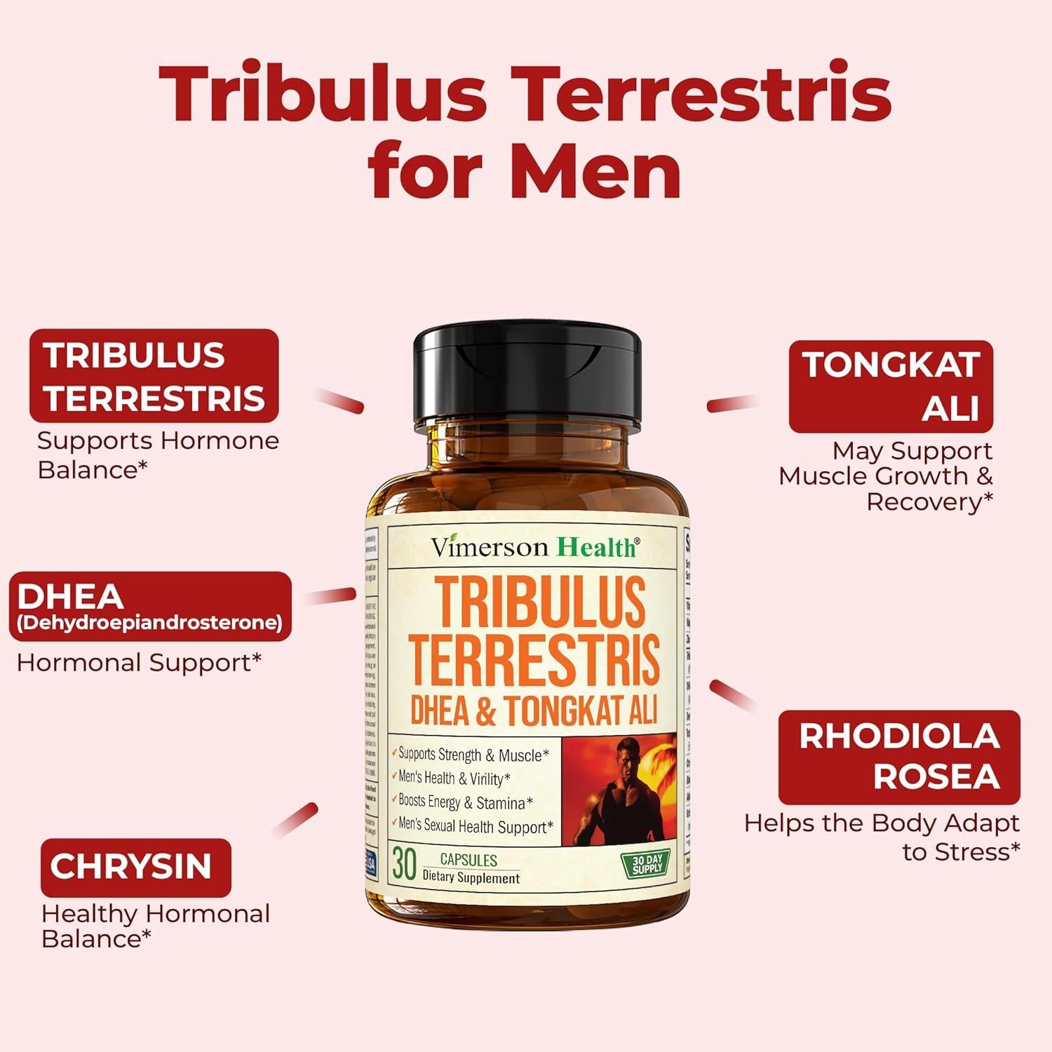 Suplemento de Testosterona Vimerson Health 30 Cápsulas