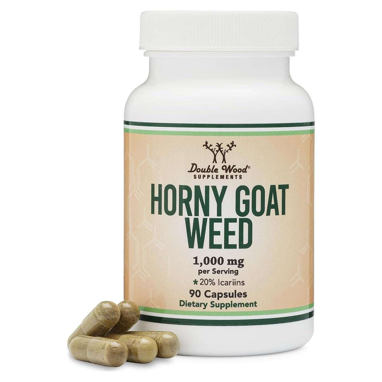 Suplemento Hierba de Cabra Excitada Double Wood 1000mg 90 Cápsulas