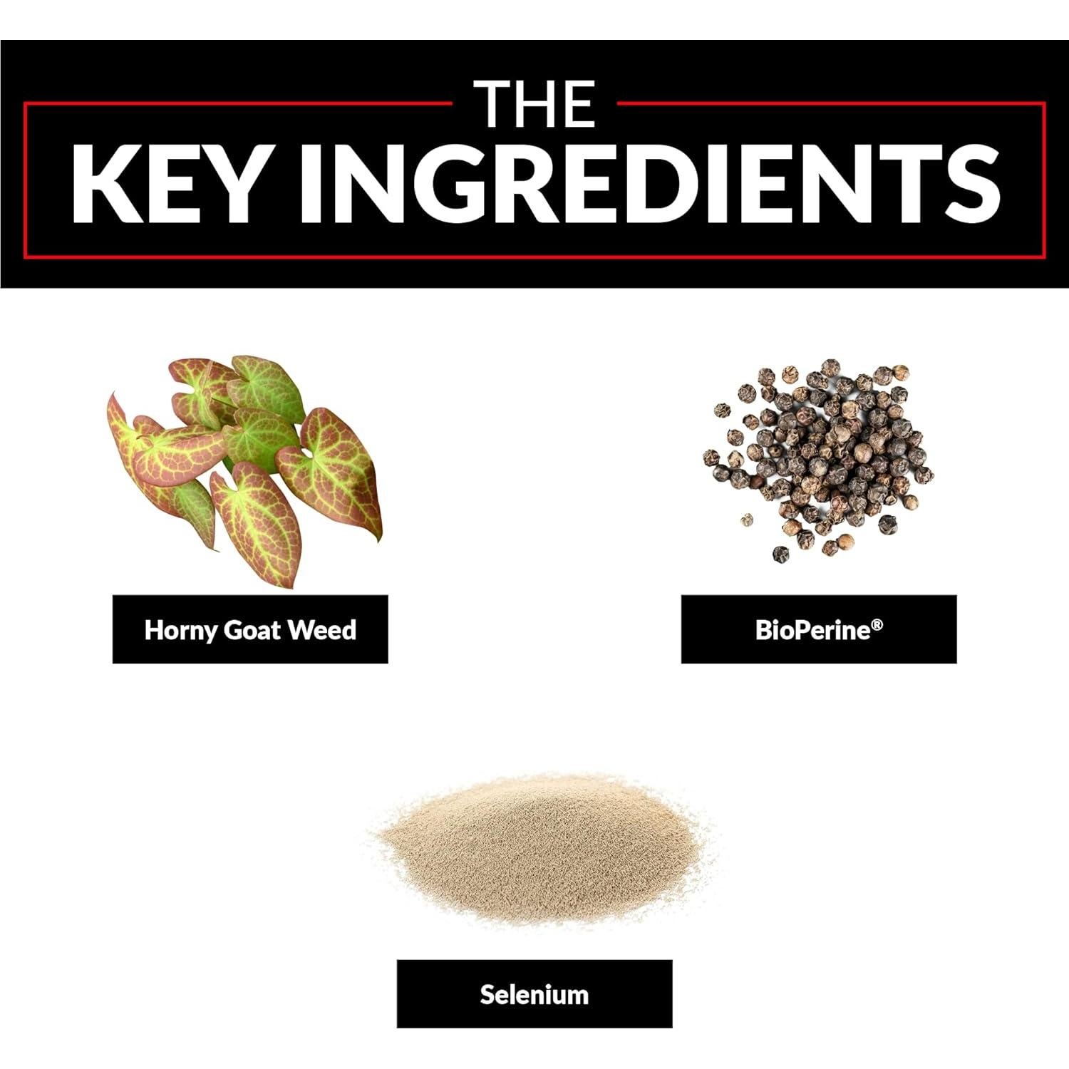 Suplemento Herbal Force Factor Horny Goat Weed Max 1500mg 90 Cápsulas