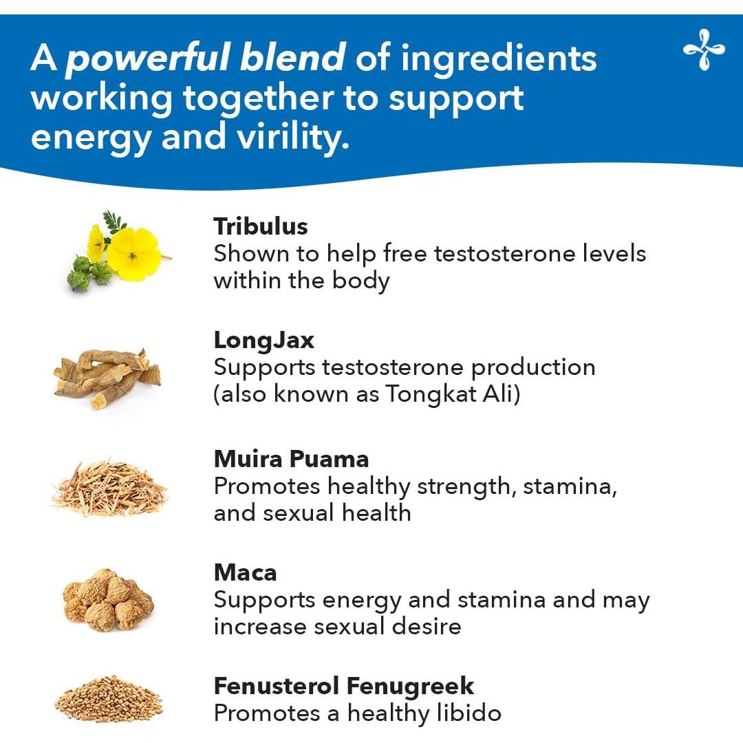 LifeSeasons Masculini-T - Suplemento Natural Testosterona 90 Cápsulas