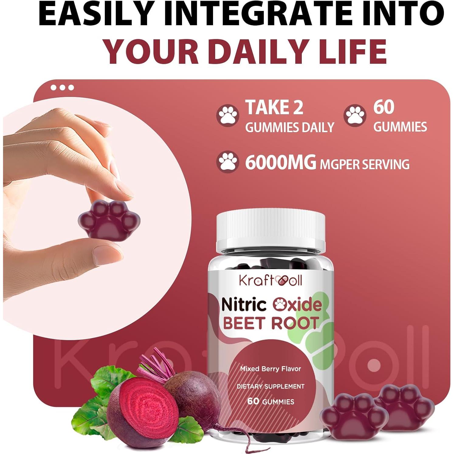 Gomitas de Remolacha Kraftvoll 60 Unidades Sin Azúcar