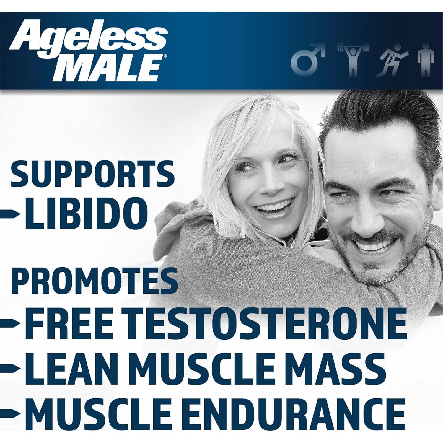 Suplemento Aumentador de Testosterona Ageless Male 76 Tabletas