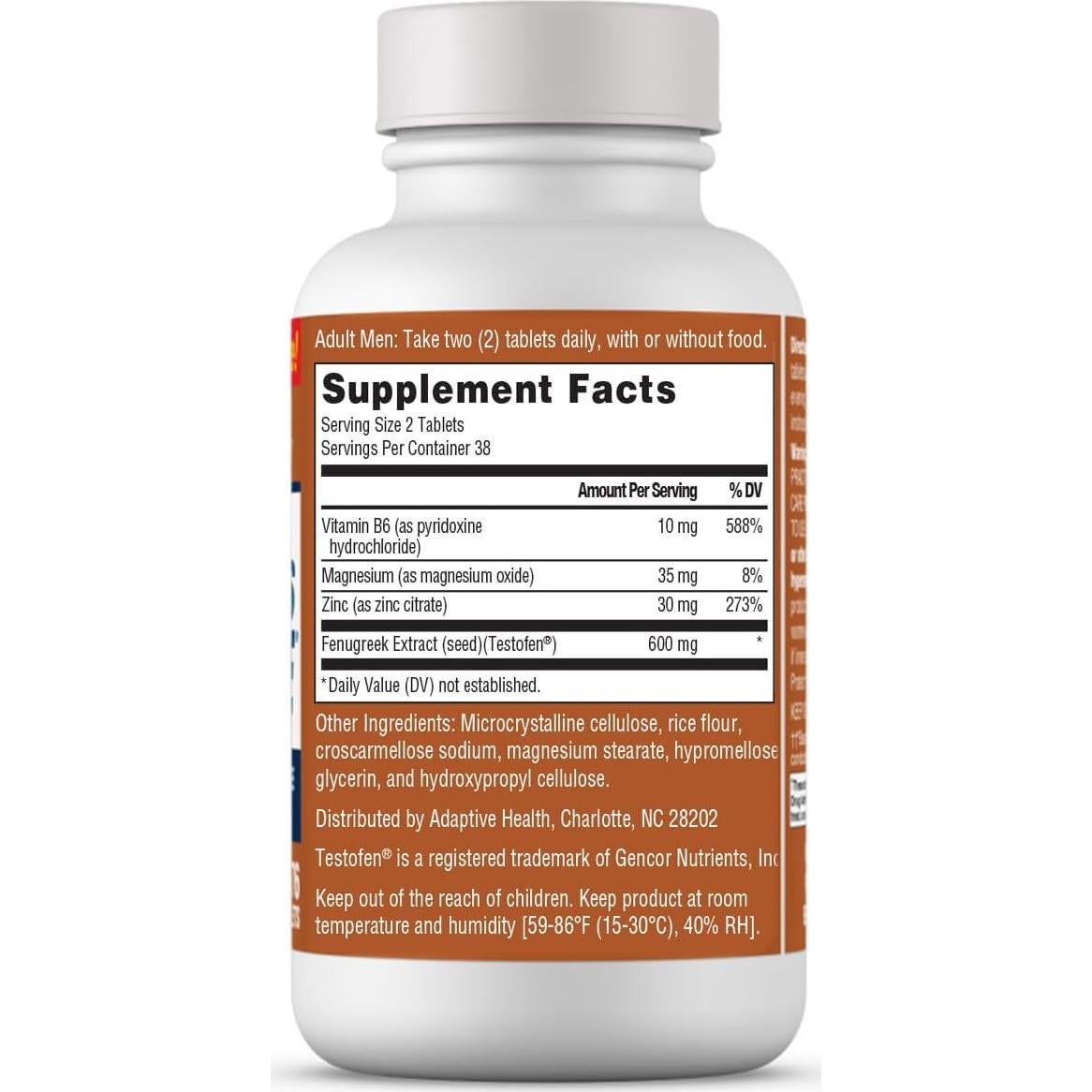 Suplemento Aumentador de Testosterona Ageless Male 76 Tabletas