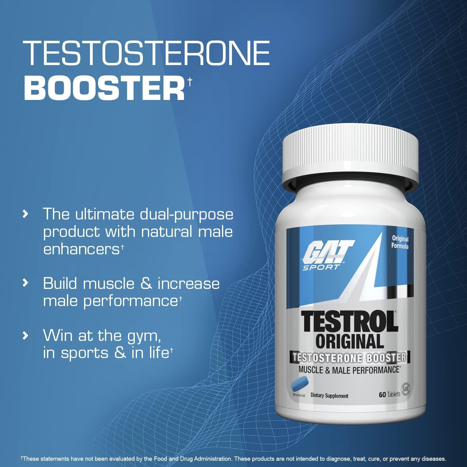 GAT Testrol Aumentador de Testosterona 60 Cápsulas 2000mg