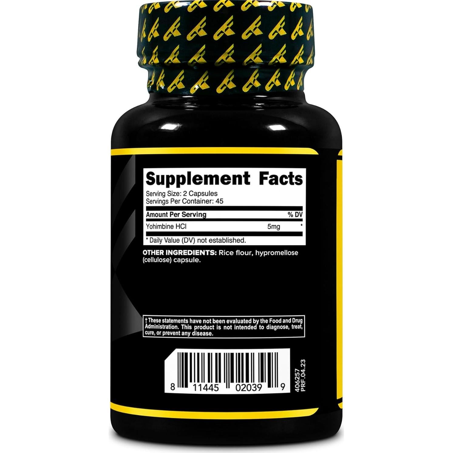 Suplemento PrimaForce Yohimbina HCl 2.5mg 90 Cápsulas