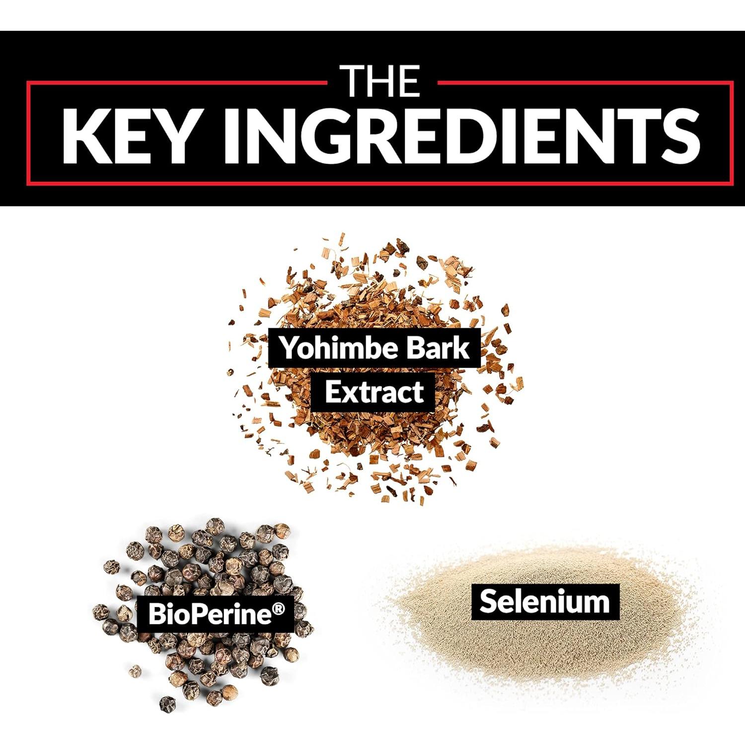 Suplemento Yohimbina Force Factor 30 Cápsulas 6mg Absorción Superior