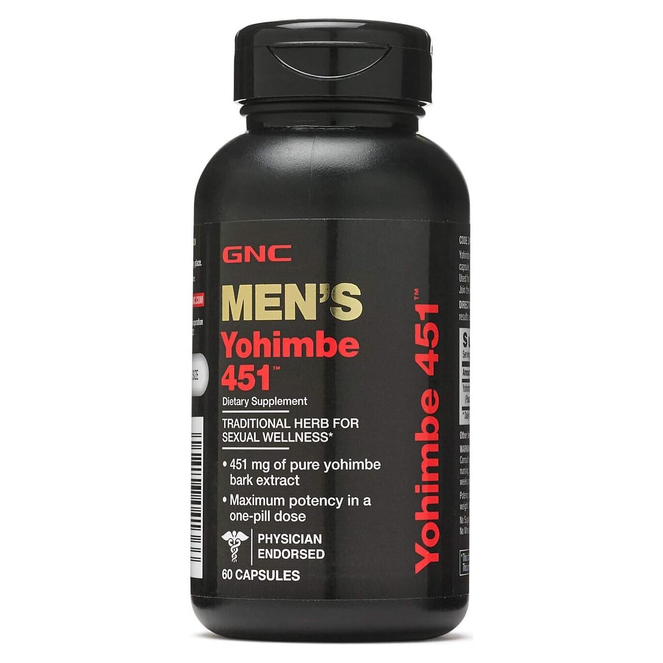 Yohimbe 451 GNC para hombres - 60 cápsulas - 451mg