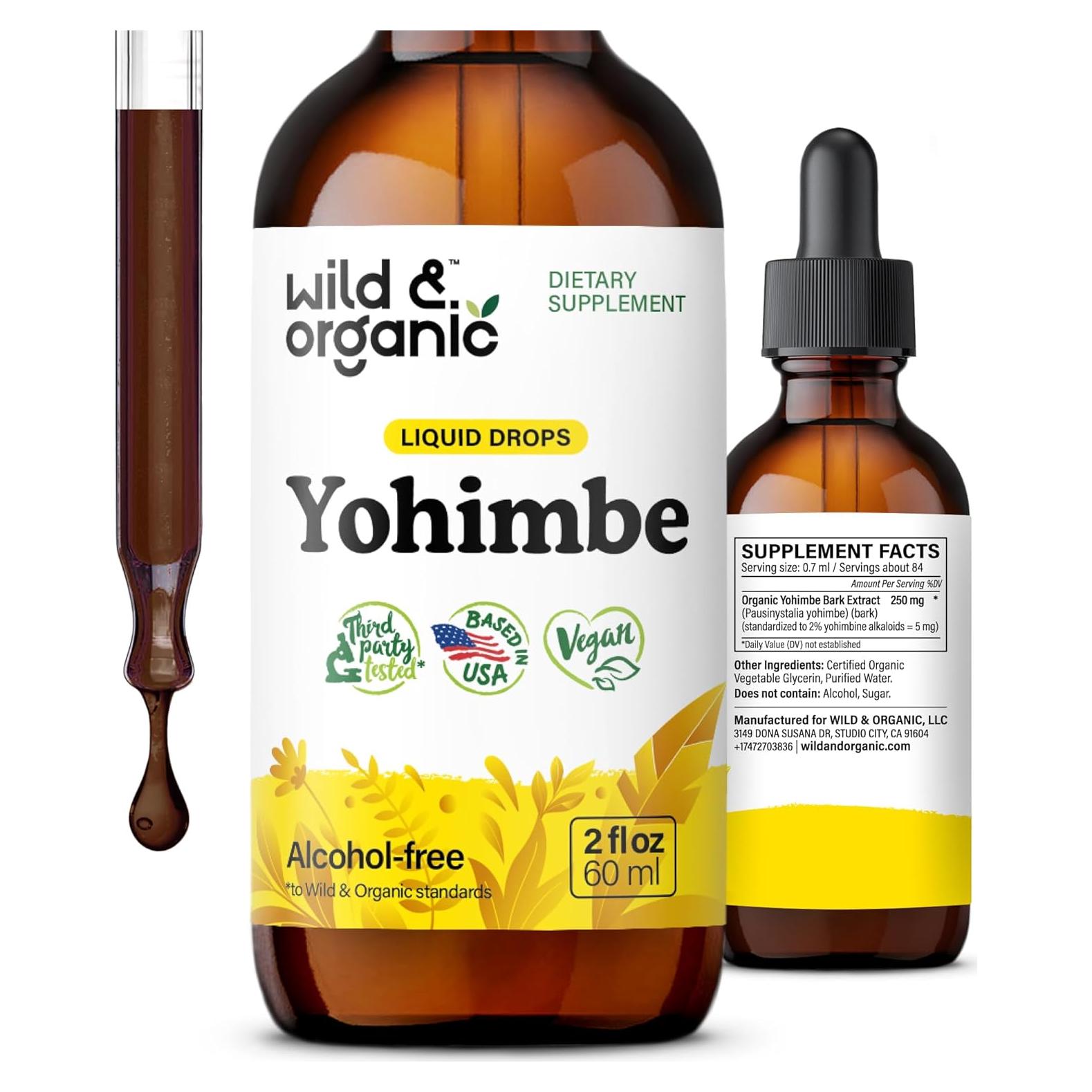 Suplemento de Yohimbe Silvestre 59 ml - Extracto Líquido Vegano