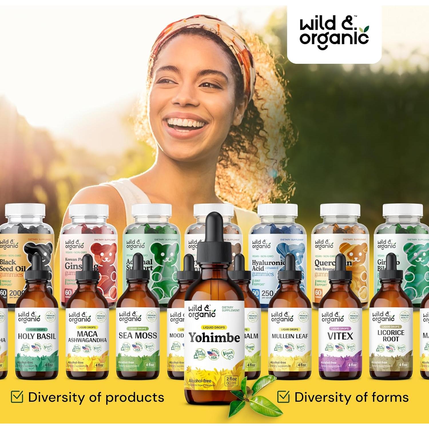 Suplemento de Yohimbe Silvestre 59 ml - Extracto Líquido Vegano