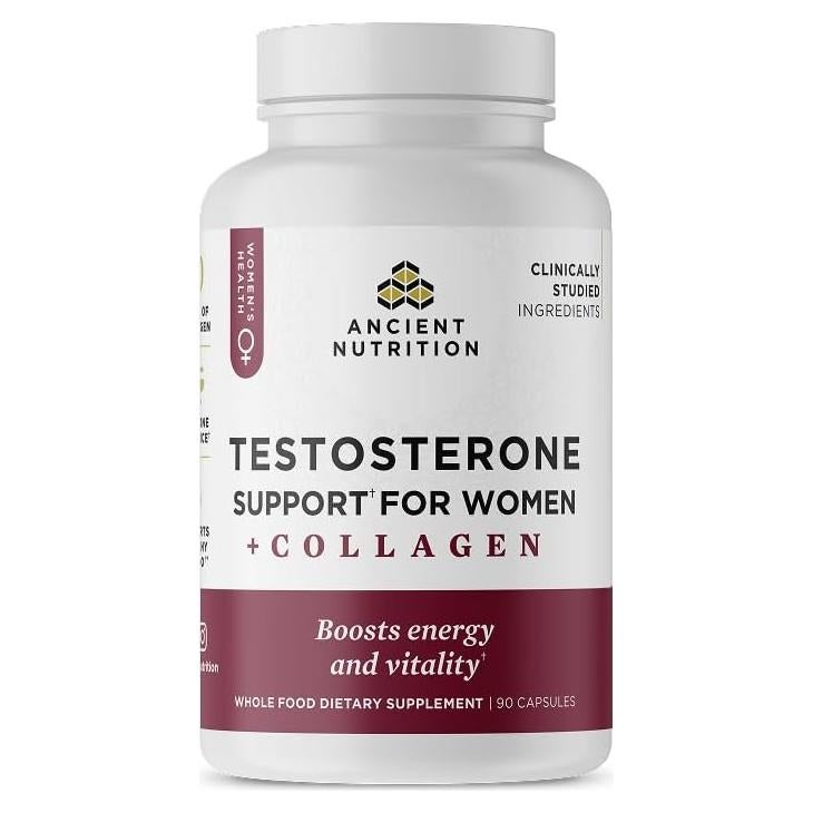 Suplemento de Testosterona y Colágeno Ancient Nutrition 90 Cápsulas