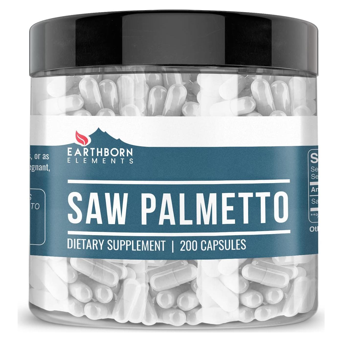 Cápsulas de Saw Palmetto Elementos de la Tierra 200 Unidades