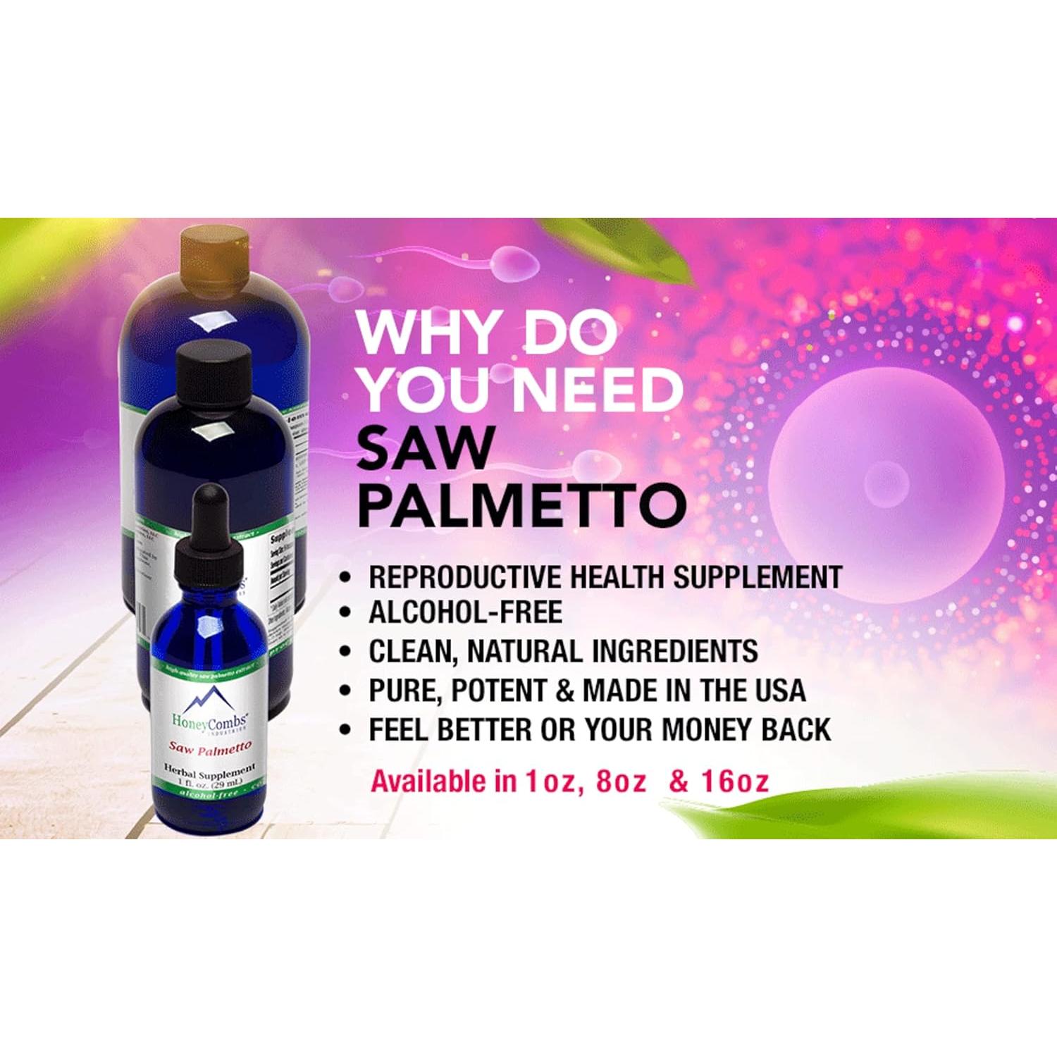 Extracto de Saw Palmetto HoneyCombs 29.57 ml - Suplemento Herbal