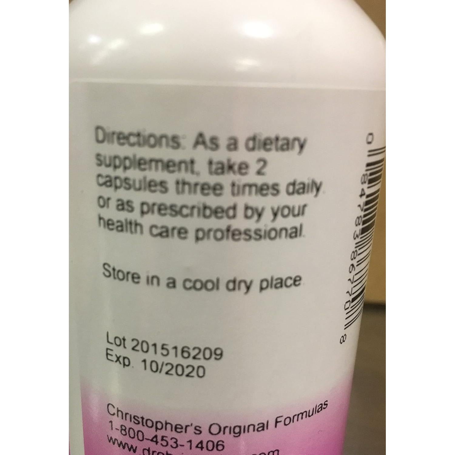 Palmetto de Saw Christopher 500 mg 100 Cápsulas Vegetarianas