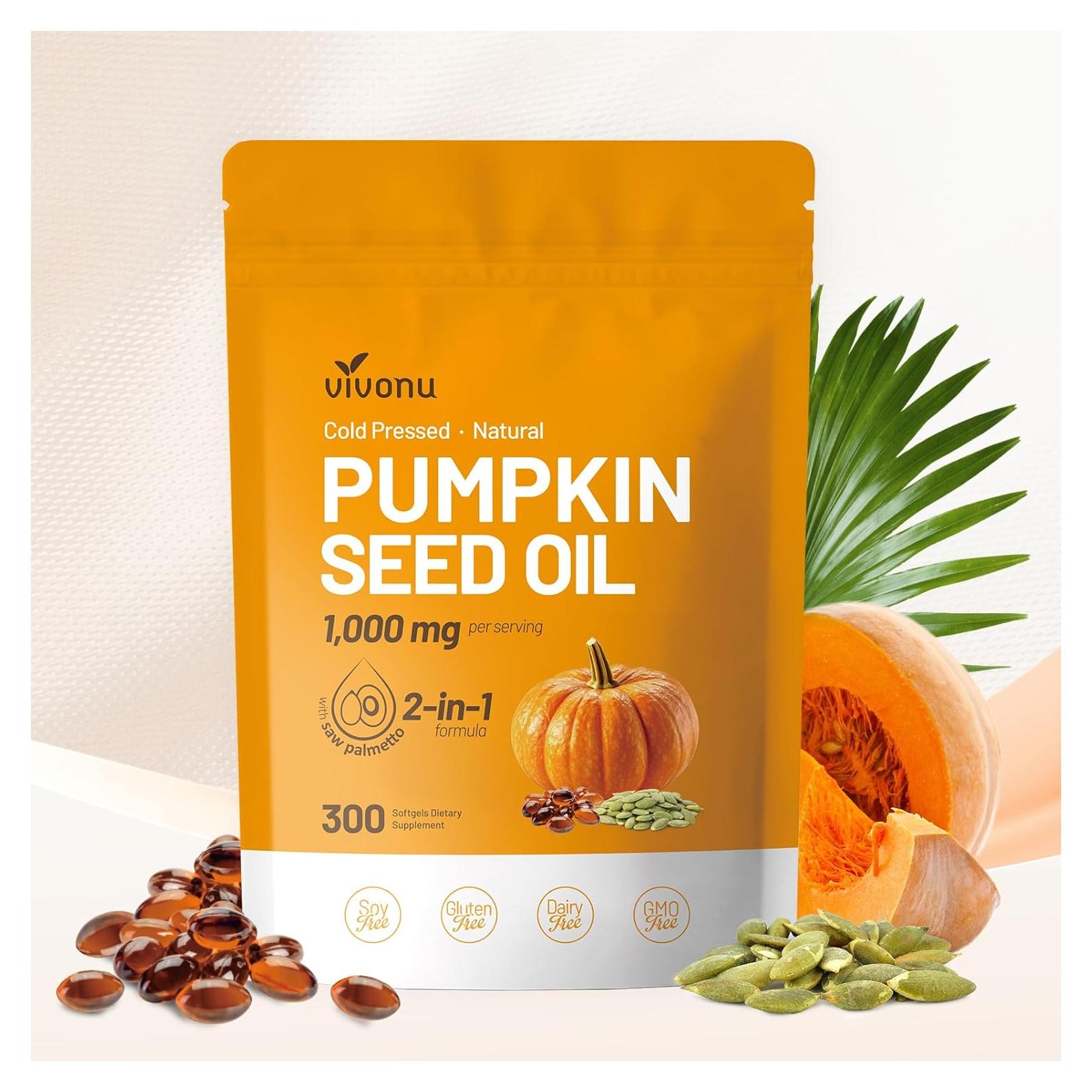 Aceite de Semilla de Calabaza VivoNu 300 Gelatinas Blandas