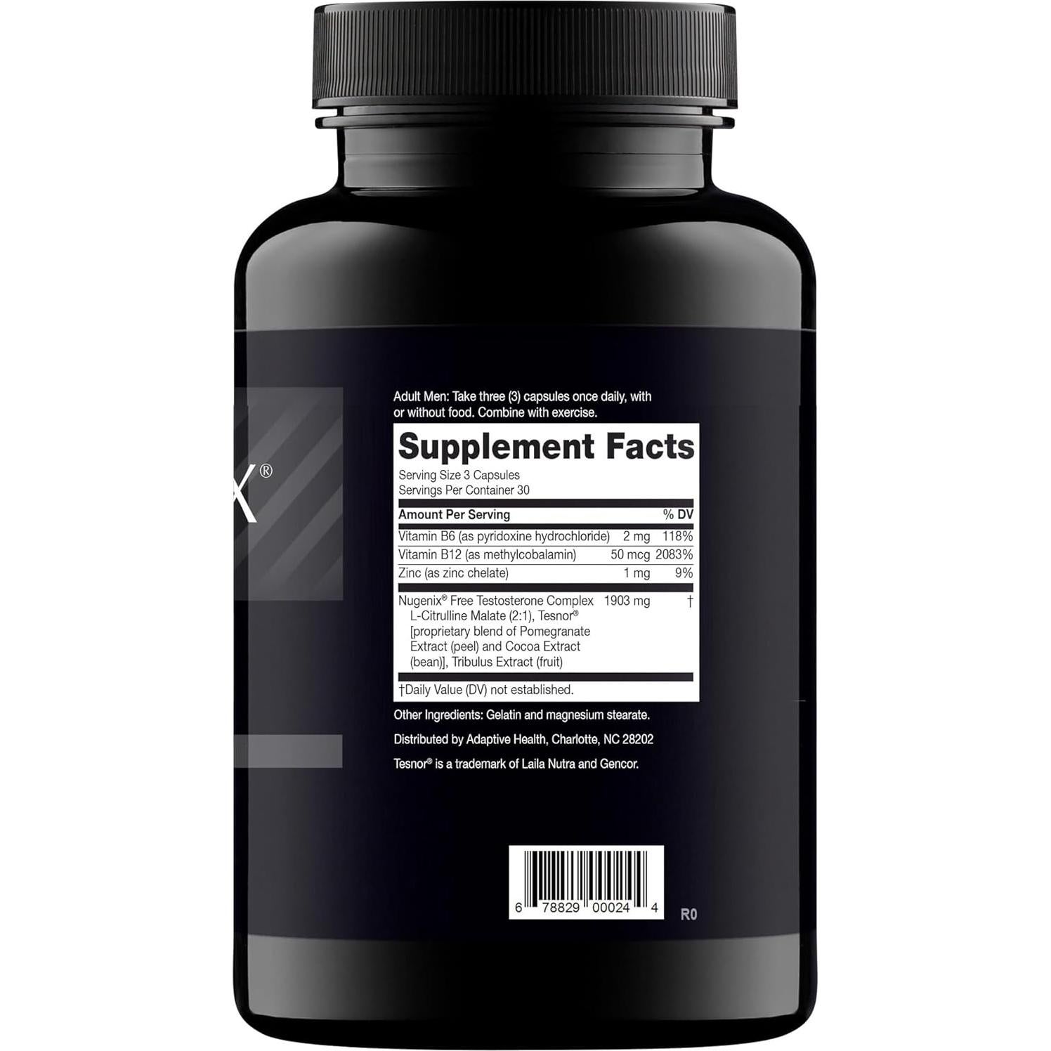 Nugenix T Boost - Suplemento Aumentador de Testosterona 180 Cápsulas