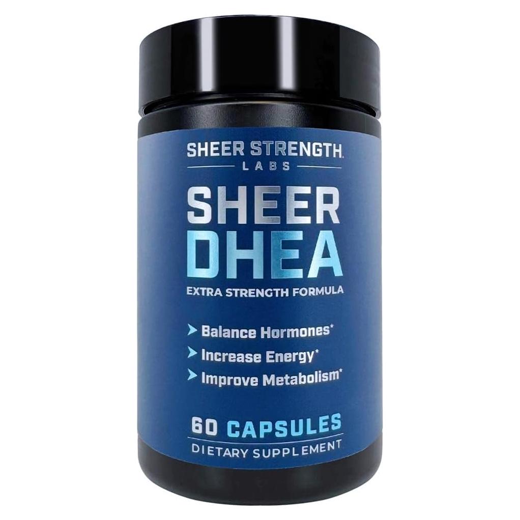 Suplemento DHEA 100mg Sheer Strength para Hombres y Mujeres