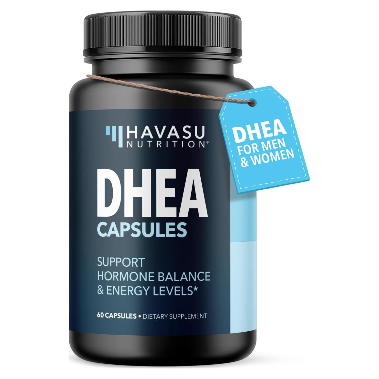 Suplemento DHEA 50mg Havasu Nutrition - 60 Cápsulas Veganas