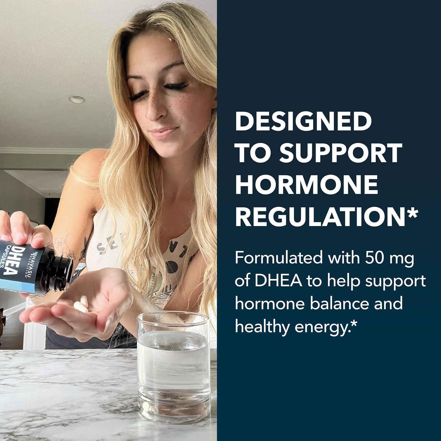 Suplemento DHEA 50mg Havasu Nutrition - 60 Cápsulas Veganas