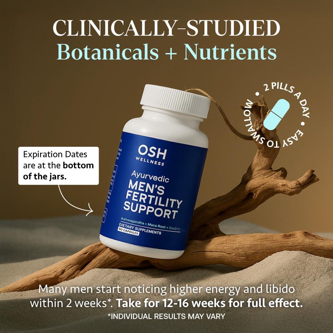 Suplemento de Fertilidad Masculina Osh Wellness - 60 Cápsulas Veganas